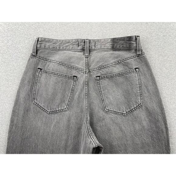 Abercrombie & Fitch High Rise Loose Jeans Womens 25 Curve Love Gray Studded NWT - Picture 14 of 16
